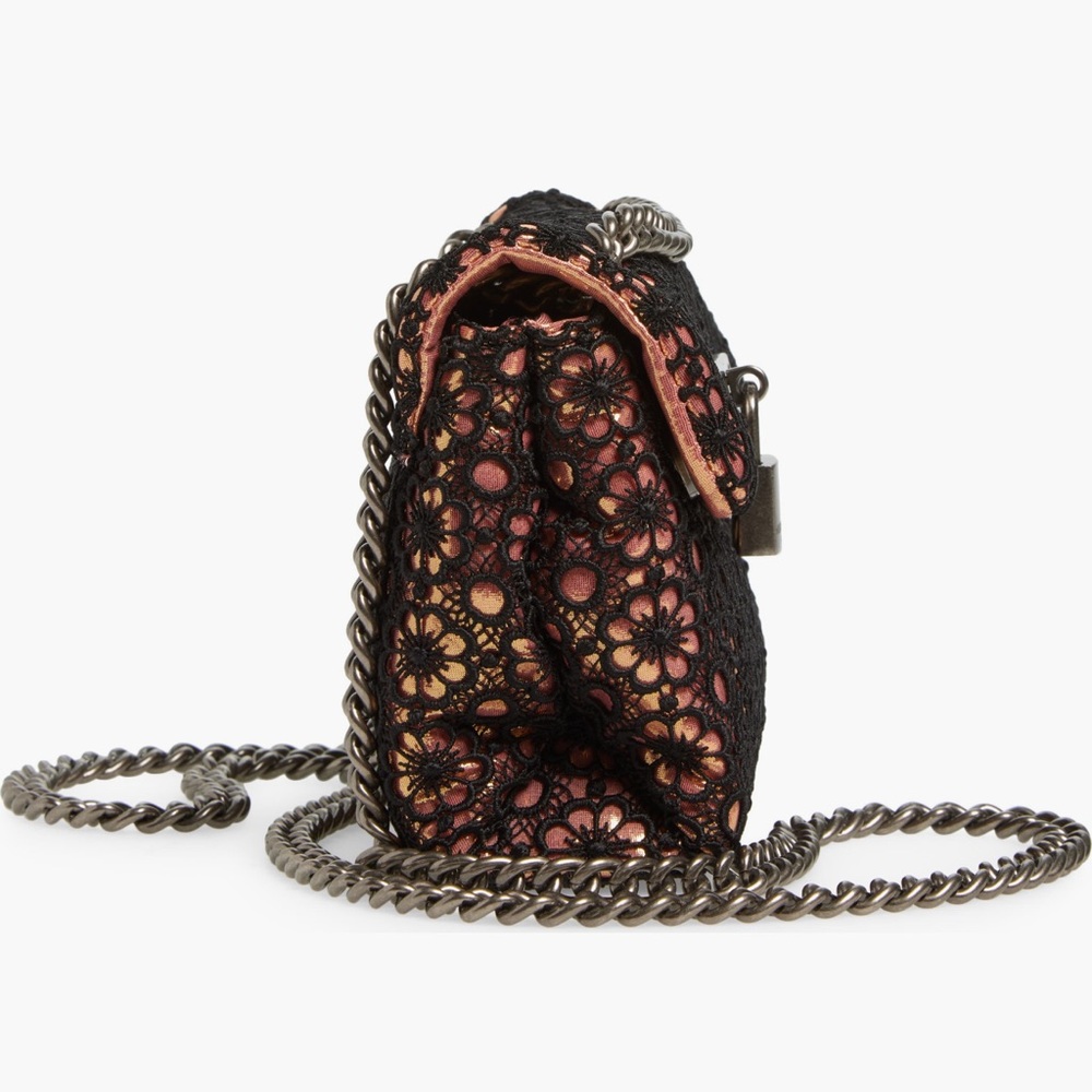 Kurt Geiger Brown Geometric Shoulder Bag with Chain Strap - Picture 6 of 11